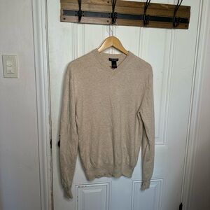 Vintage Daniel Bishop 100% Cashmere sweater size M bege V-neck great